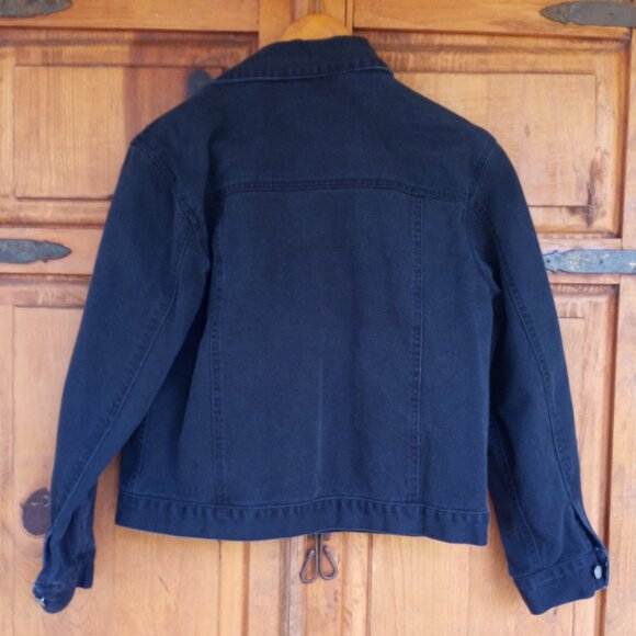 vintage Bill Blass black denim trucker jacket - Picture 2 of 9